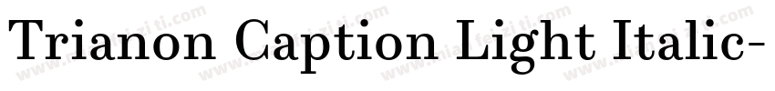 Trianon Caption Light Italic字体转换